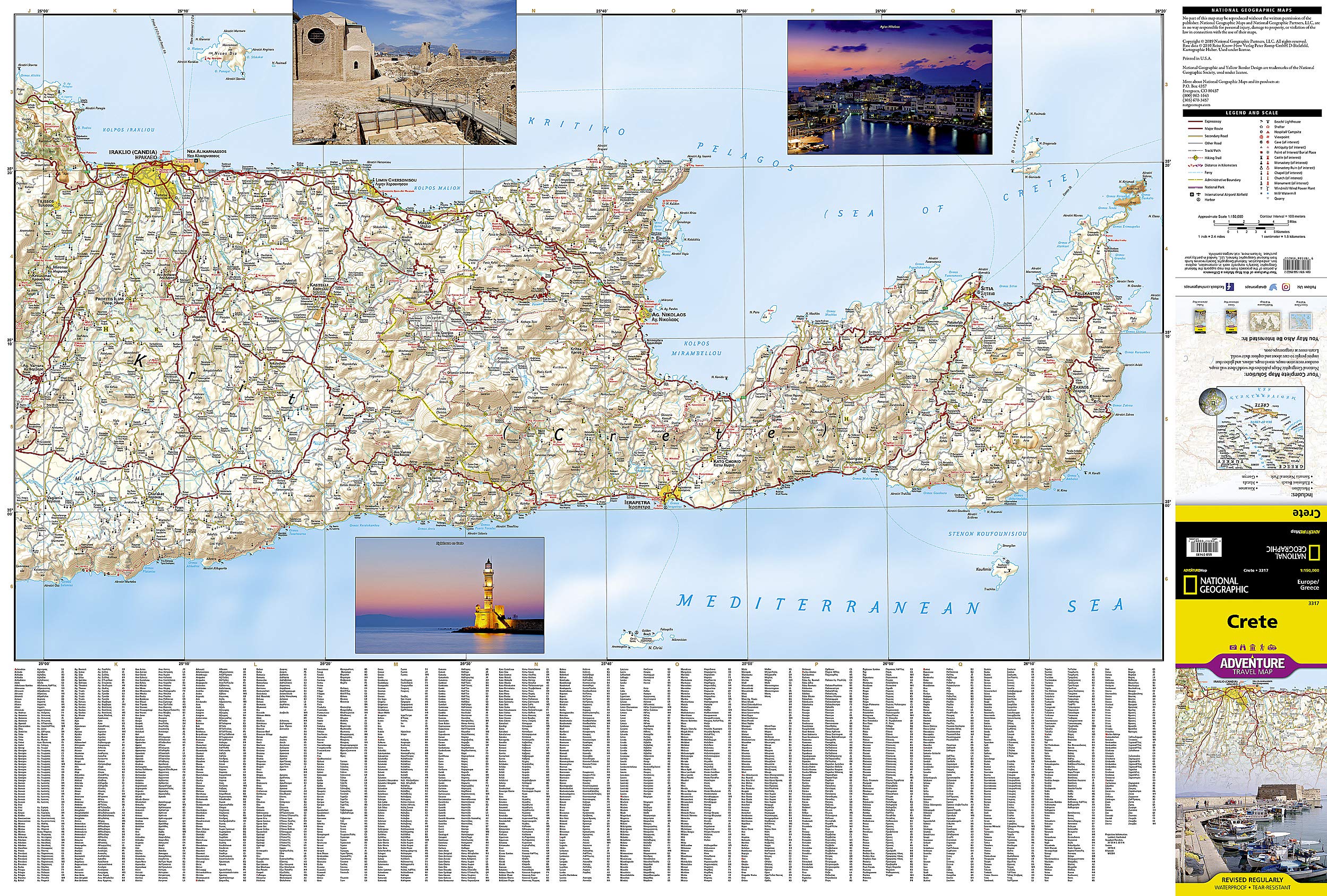 Crete Map Large Crete tourist map | Insiderpuj.com