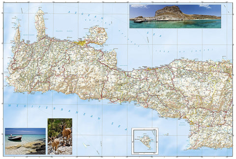 Crete Map Large Crete Folded Map – National Geographic | Mapworld