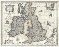 Blaeu Map of the British Isles (1631) Print