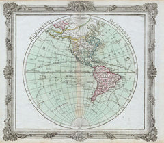 Brion de la Tour Map of the Western Hemisphere (1764) Print