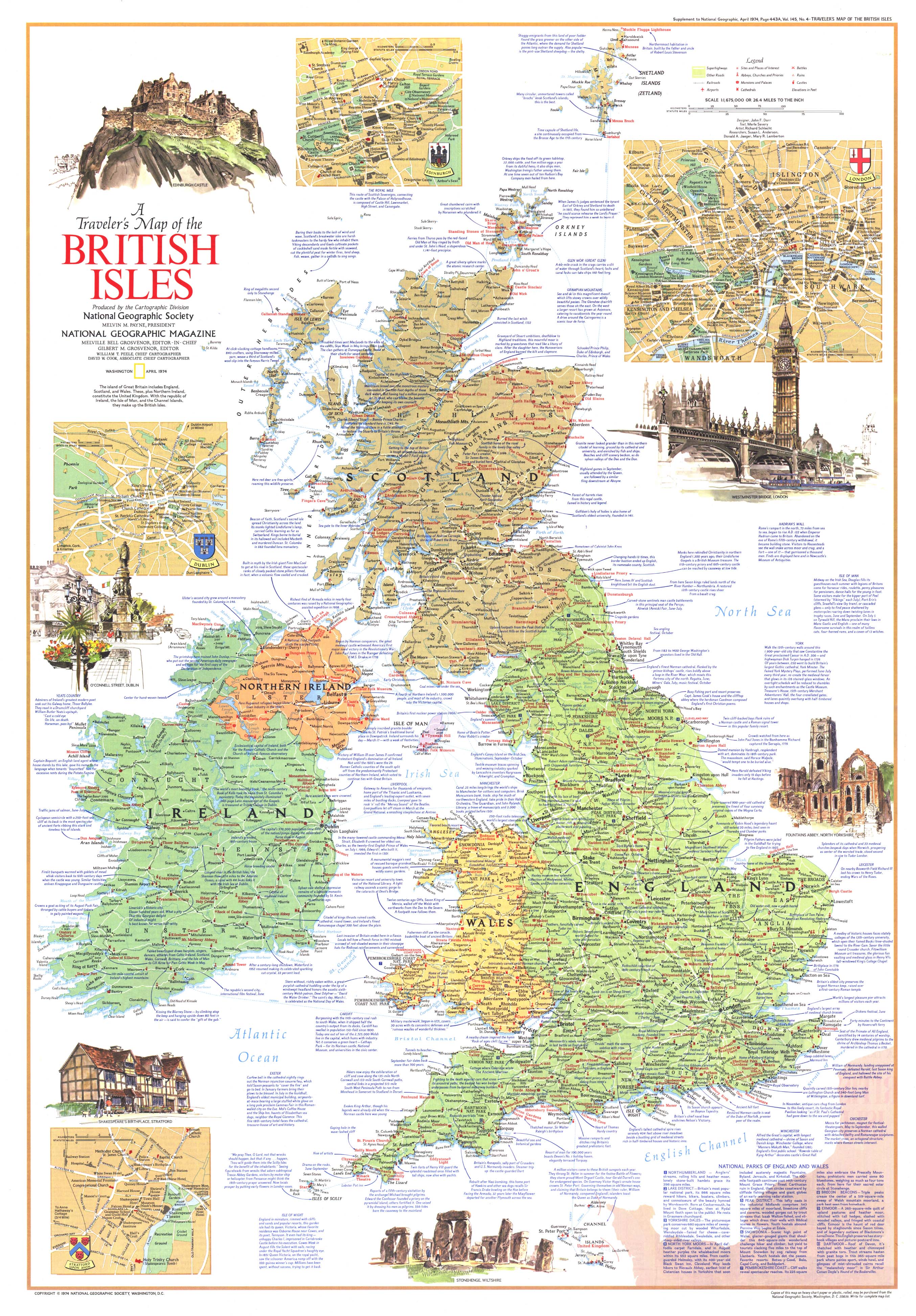 Traveler's Map of Britain & Ireland NGS | Shop Mapworld