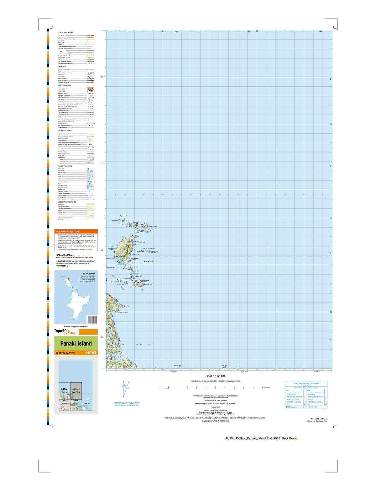 AU29ptAV29 - Panaki Island Topo50 map | Mapworld