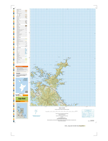 AV30 - Cape Brett Topo50 map
