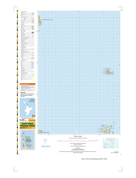 AZ35 - Cuvier Island (Repanga Island) Topo50 map