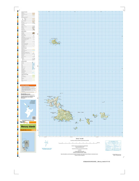 AZ36ptsAZ35BA35BA36 - Mercury Islands (Iles d'Haussez) Topo50 map