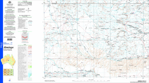 Abminga SG53-10 Topographic Map 1:250k