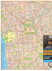 Adelaide UBD 562 Map 690 x 1000mm Laminated Wall Map with Hang Rails