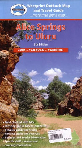 Alice Springs to Uluru Map Westprint