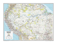 Amazon National Geographic 559 x 711mm Wall Map