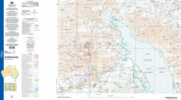 Andamooka SH53-12 Topographic Map 1:250k