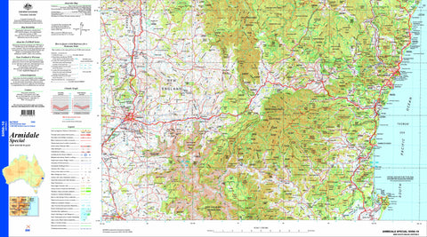 Armidale Special SH56-10 Topographic Map 1:250k