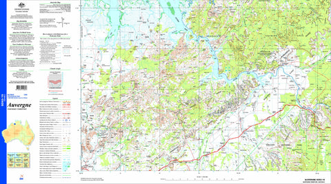 Auvergne SD52-15 Topographic Map 1:250k