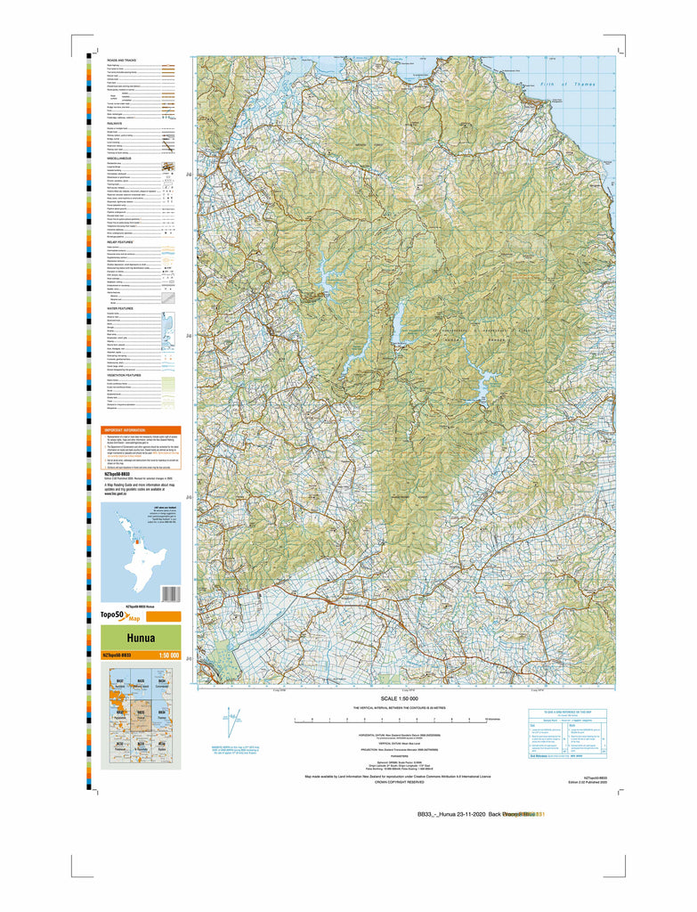 BB33 - Hunua Topo50 map | Mapworld