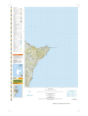 BK40ptBK39 - Cape Kidnappers/Te Kauwae-a-Māui Topo50 map