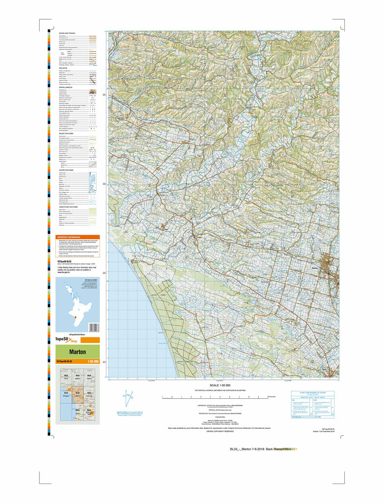 BL33 - Marton Topo50 map | Mapworld