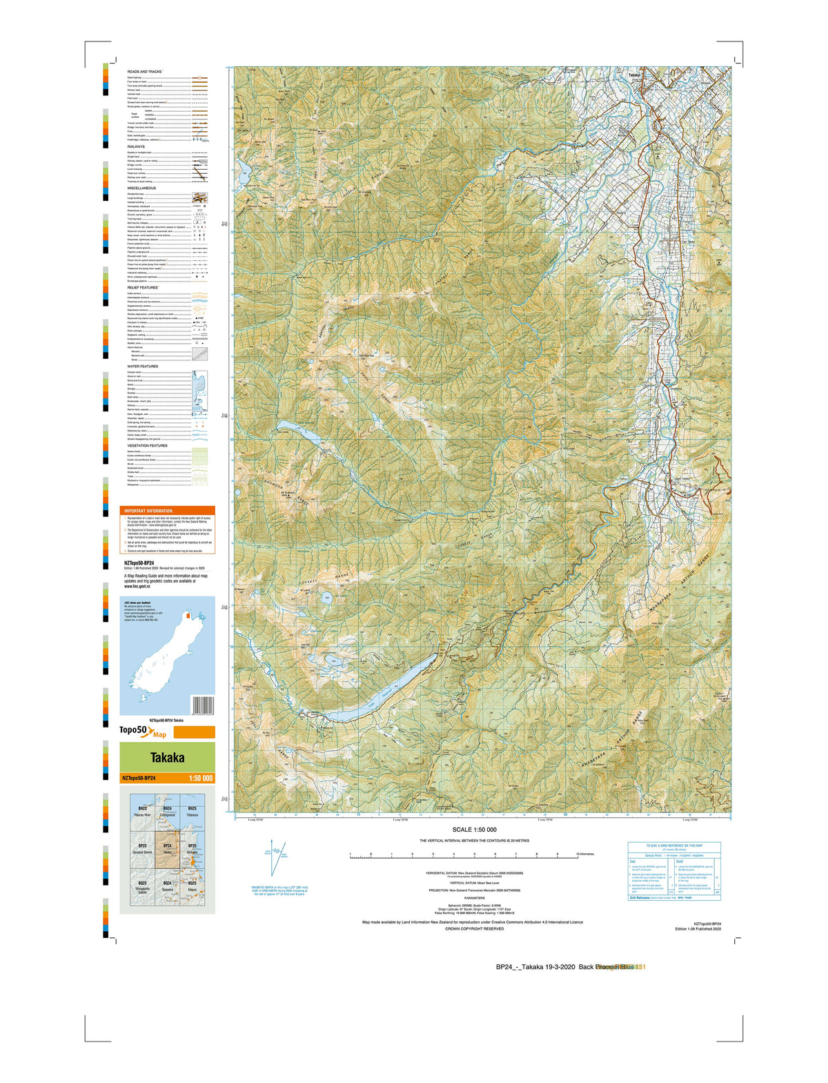 BP24 - Takaka Topo50 map | Mapworld