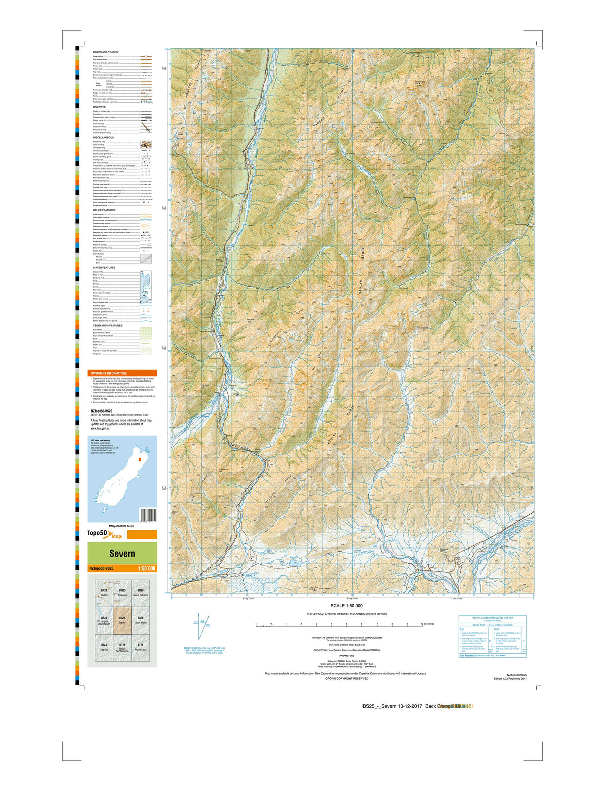 BS25 - Severn Topo50 map | Mapworld