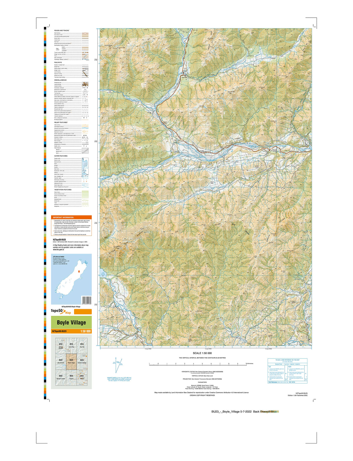 BU23 - Boyle Village Topo50 map | Mapworld