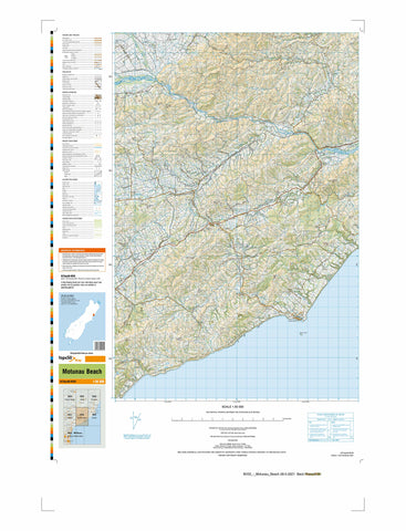 BV25 - Motunau Beach Topo50 map