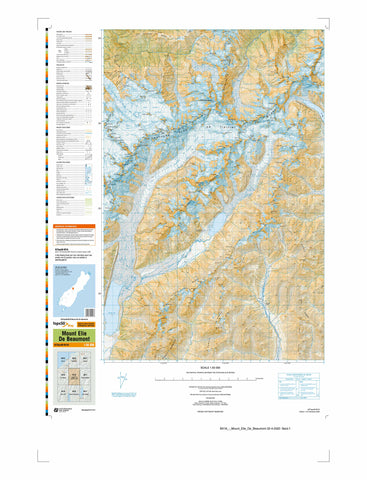 BX16 - Mount Elie De Beaumont Topo50 map