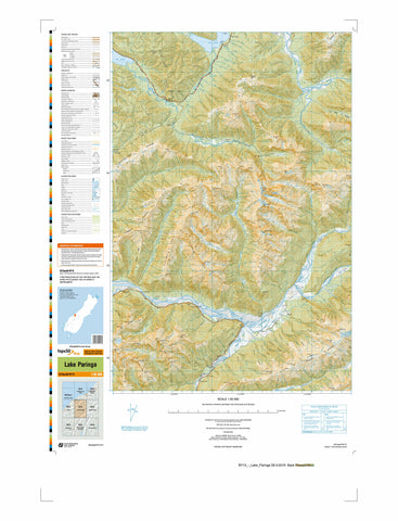 BY13 - Lake Paringa Topo50 map