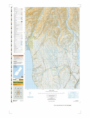 BY16 - Mount Stevenson Topo50 map