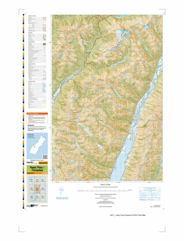 BZ13 - Haast Pass / Tioripatea Topo50 map