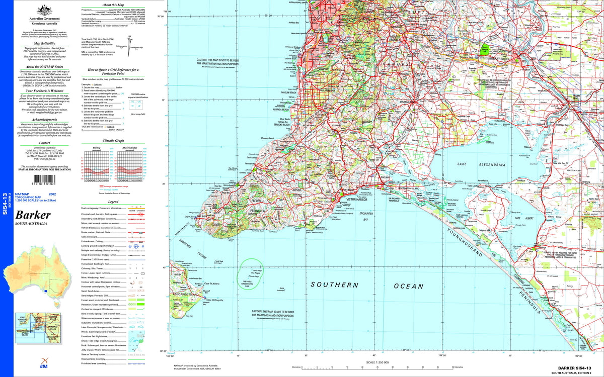 Barker SI54-13 Topographic Map 1:250k | Mapworld
