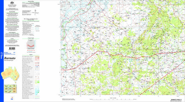 Barnato SH55-13 Topographic Map 1:250k