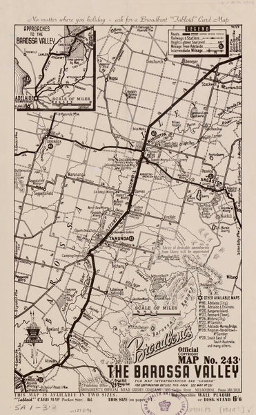 Barossa Valley Map 1949