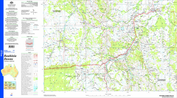 Bauhinia Downs SE53-03 Topographic Map 1:250k