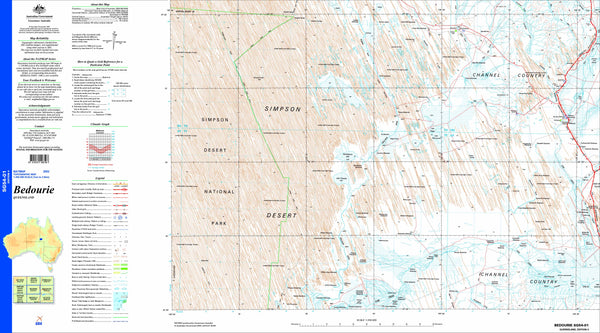 Bedourie SG54-01 Topographic Map 1:250k