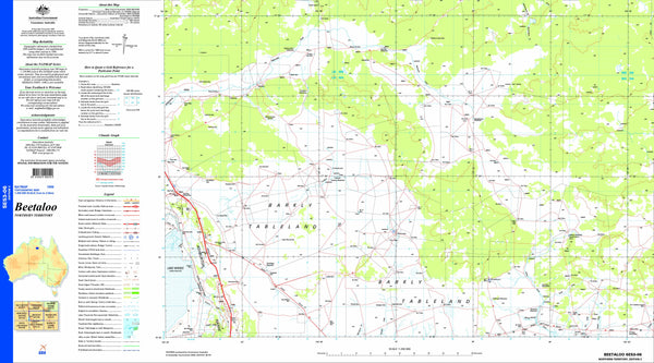 Beetaloo SE53-06 Topographic Map 1:250k