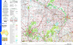 Bendigo SJ55-01 Topographic Map 1:250k