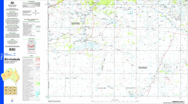 Birrindudu SE52-11 Topographic Map 1:250k