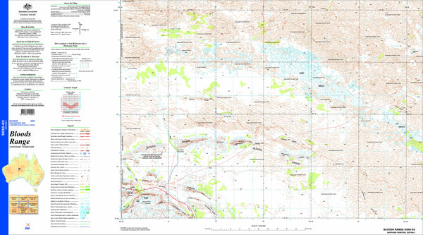 Bloods Range SG52-03 Topographic Map 1:250k