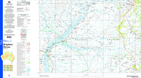 Brighton Downs SF54-15 Topographic Map 1:250k