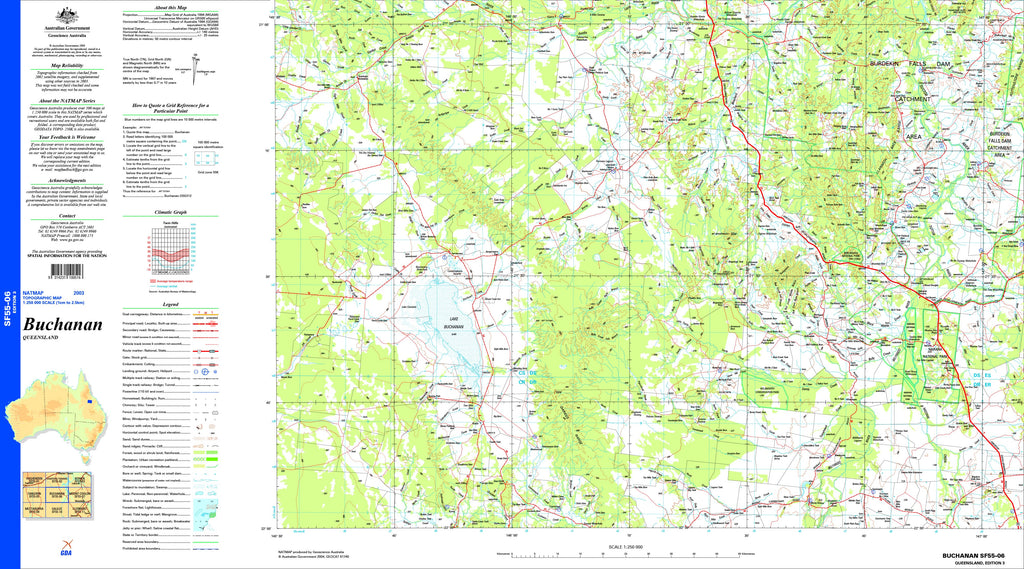 Buchanan Map Buchanan SF55-06 Topographic Map 1:250k | Mapworld