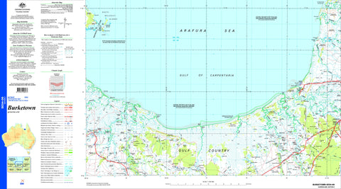 Burketown SE54-06 Topographic Map 1:250k