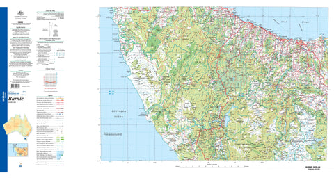 Burnie SK55-06 Topographic Map 1:250k