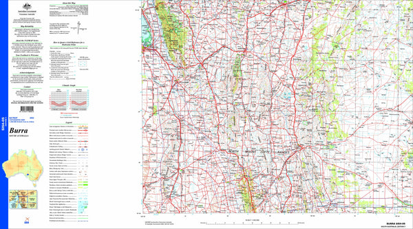 Burra SI54-05 Topographic Map 1:250k