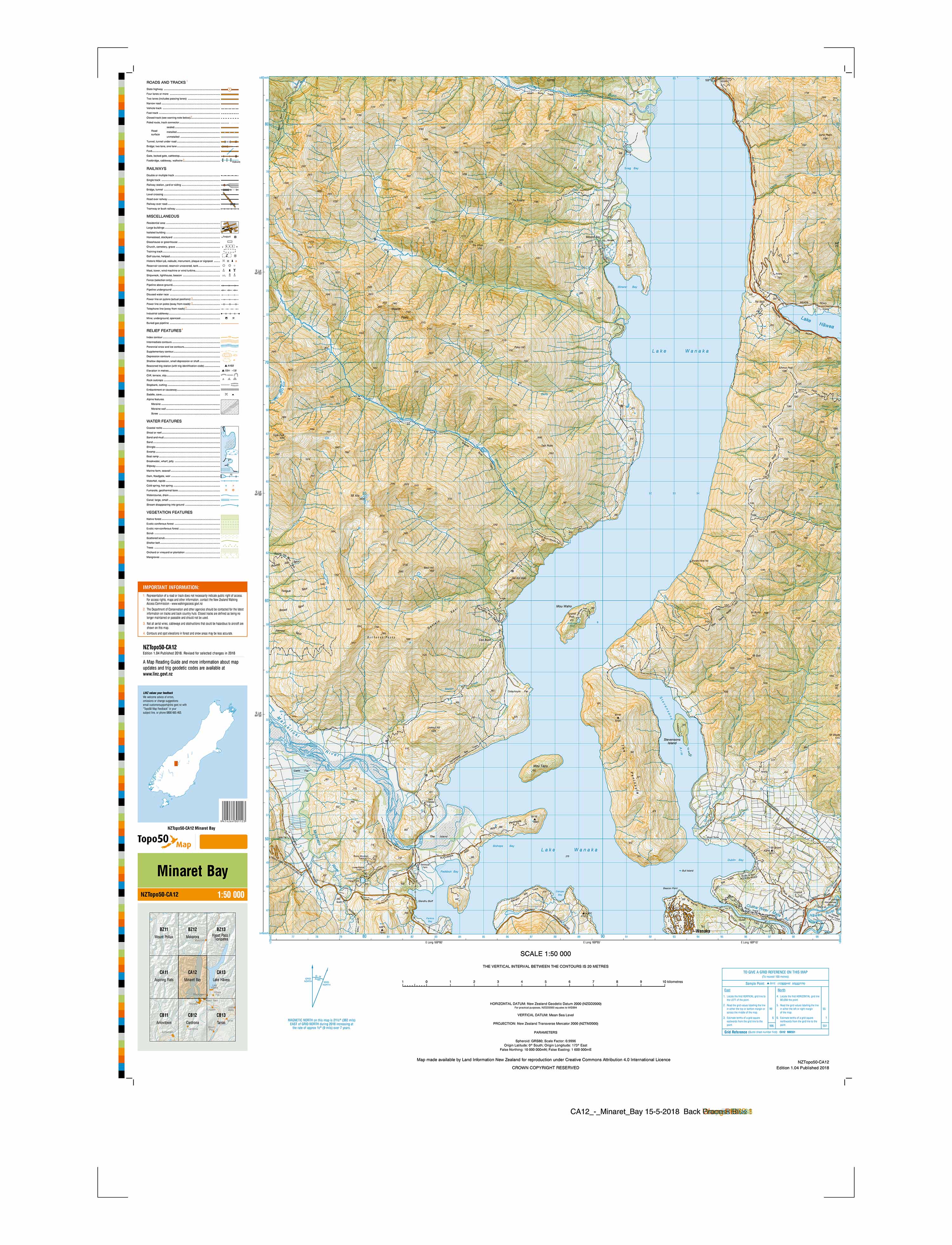 Ca12 Postcode Map CA12 - Minaret Bay Topo50 map | Mapworld