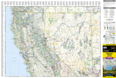 California & Nevada National Geographic Folded Map