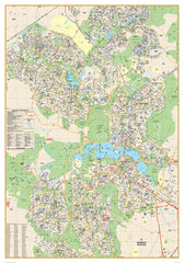 Canberra UBD 259 Map 690 x 1000mm Laminated Wall Map