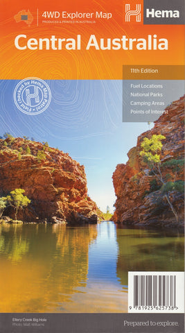 Central Australia Map – Hema Maps (11th Edition) NEW
