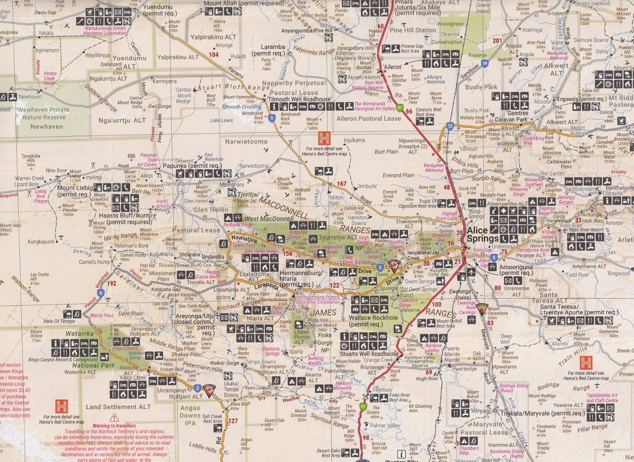 Hma Map Central Australia Hema Map, Buy Map of Central Australia - Mapworld