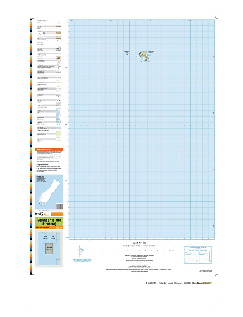 Buy CH05CH06 - Solander Island (Hautere) Topo50 map
