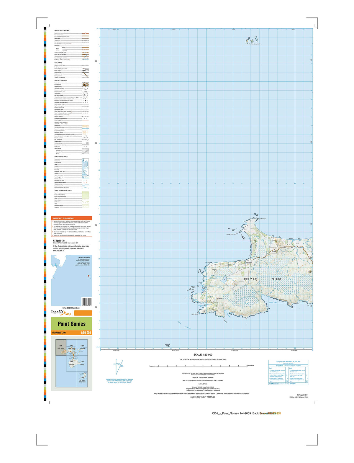 CI01 - Point Somes Topo50 map | Mapworld