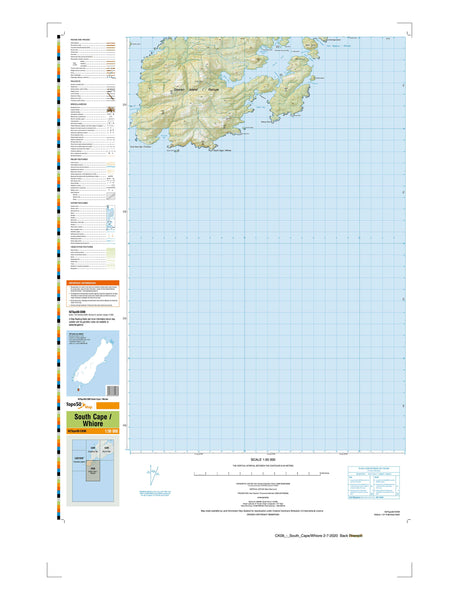 CK08 - South Cape / Whiore Topo50 map