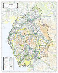 County Map of Cumbria  800 x 1000mm